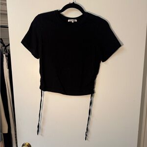 Cotton Citizen • Crop Top with Side Ties • Black • XS